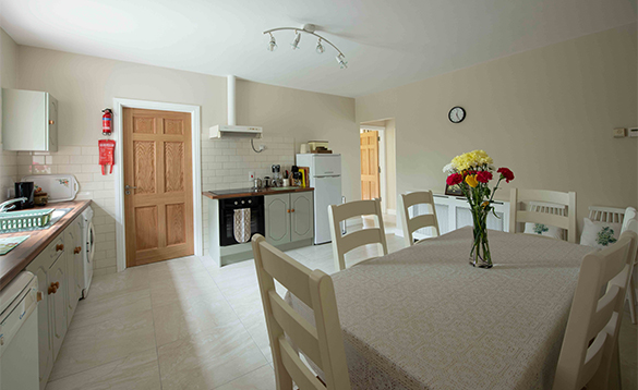 Dining kitchen at the Arches self-catering cottage, Arva/