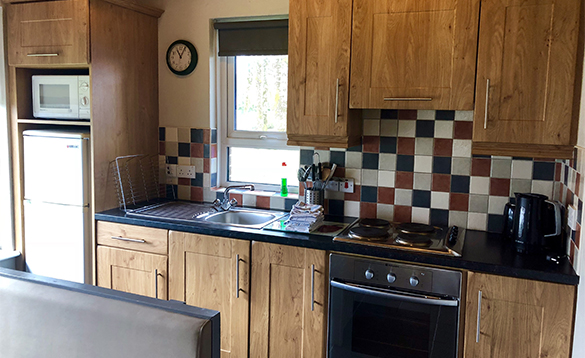 Kitchen in the self-catering cottages at Manor House Marine/