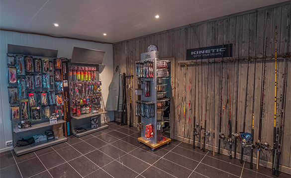 Inside a fishing tackle shop in Norway/
