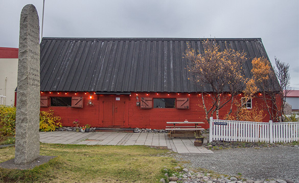 Single storey wooden building in Isafjord, Iceland/