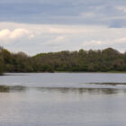 Two men on a rowing boat on a lake in Ireland