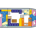 Internal floor plan of a Clare Class cruiser boat