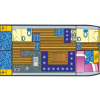 Internal floor plan of a Fermanagh Class cruiser boat