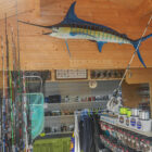 Inside a fishing tackle shop